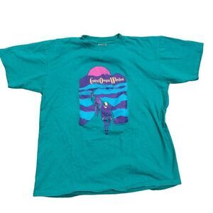 VTG  Central Oregon Wheelers Large‎ Green Single Stitch Made In USA SS T Shirt